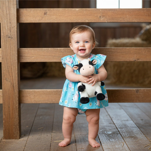 Blue Cow Romper