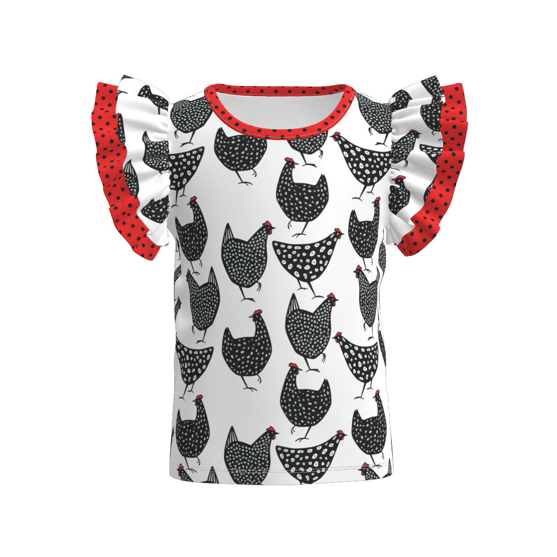 Count your Chickens Flutter Sleeve Top