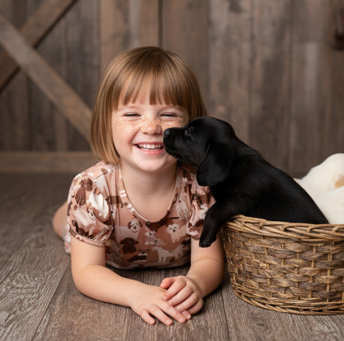 Ranch Dogs Puffed Sleeve Top