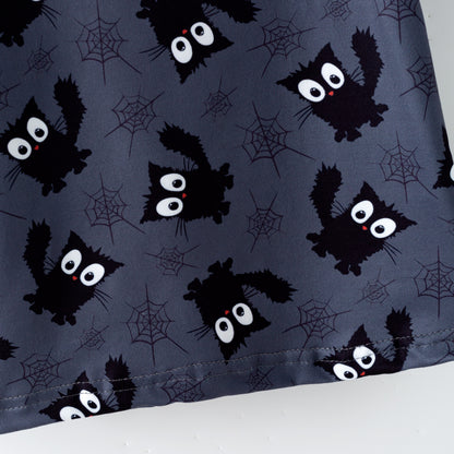 PRE-ORDER Puff Sleeve Top Black Cat