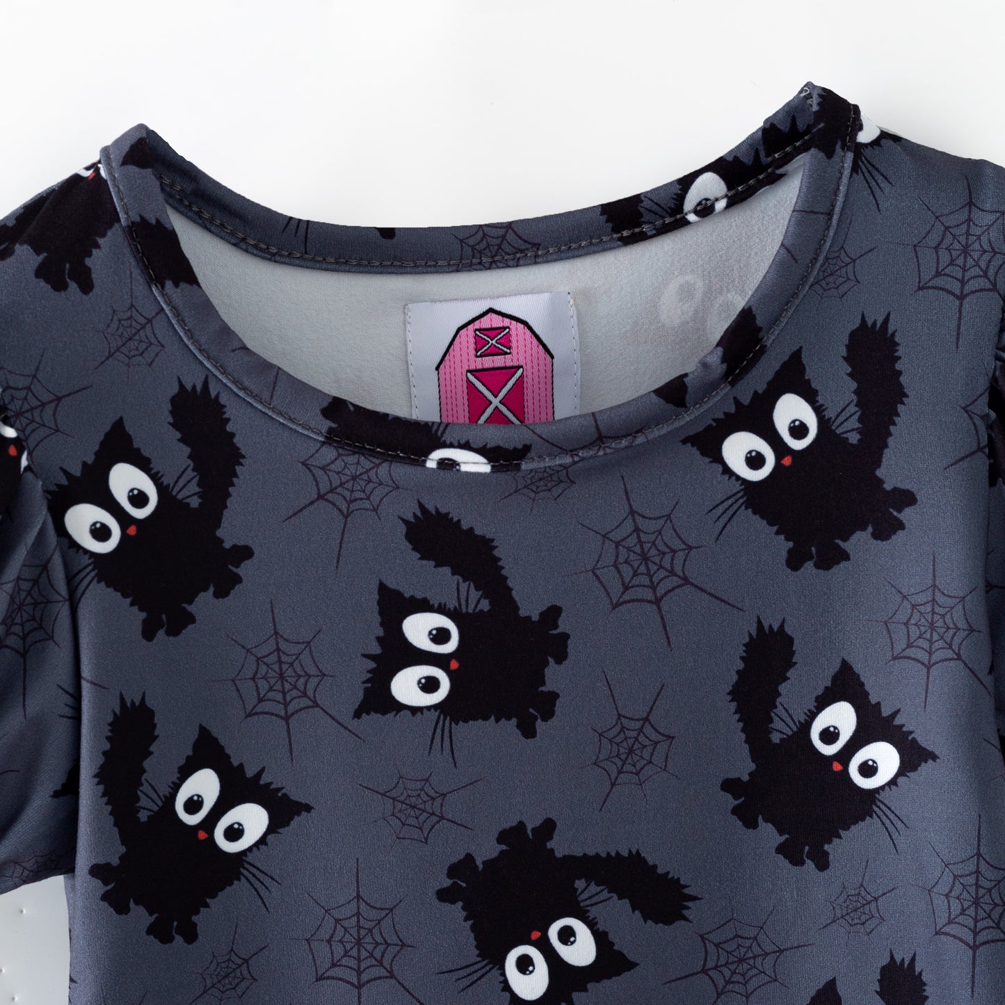 PRE-ORDER Puff Sleeve Top Black Cat