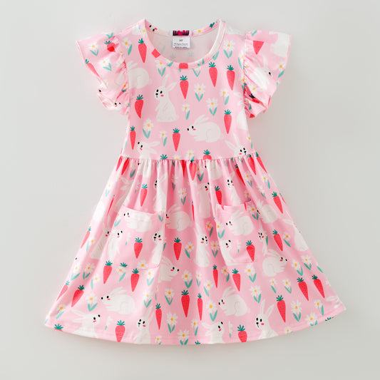 Pink Bunny and Carrot Dress