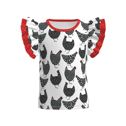 Count your Chickens Flutter Sleeve Top