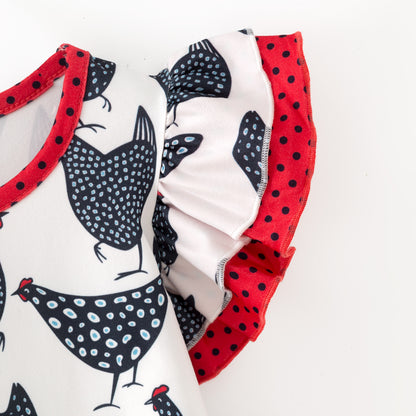 Count your Chickens Double Flutter Sleeve Top