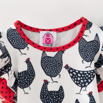 Count your Chickens Double Flutter Sleeve Top