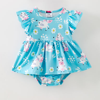 Blue Cow Romper