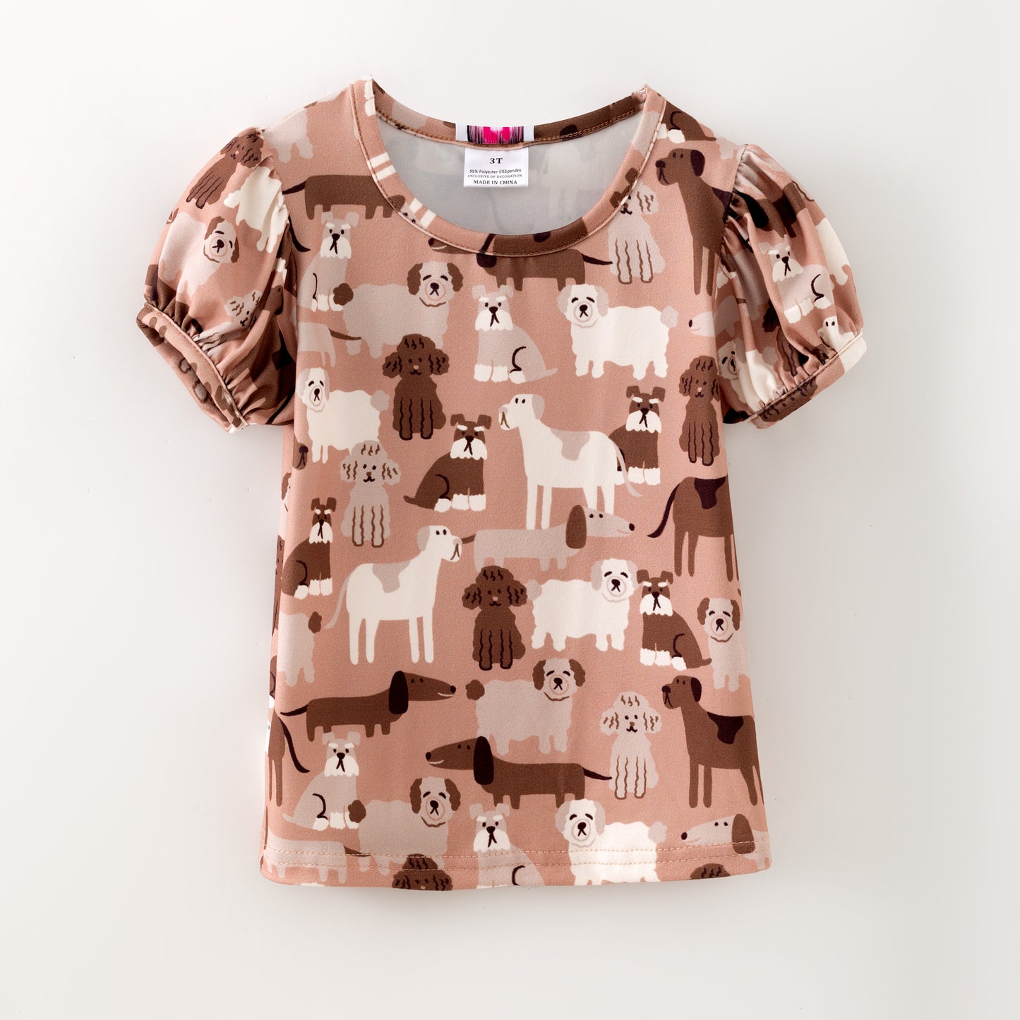 Puffed Sleeve Ranch Dogs Top