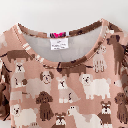 Puffed Sleeve Ranch Dogs Top