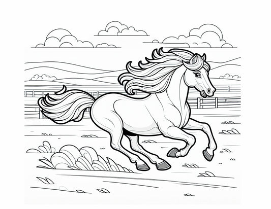 Galloping Horse Coloring page