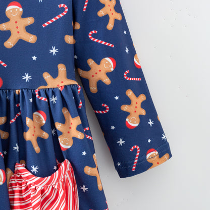 PRE-ORDER Gingerbread and Candy Cane Dress