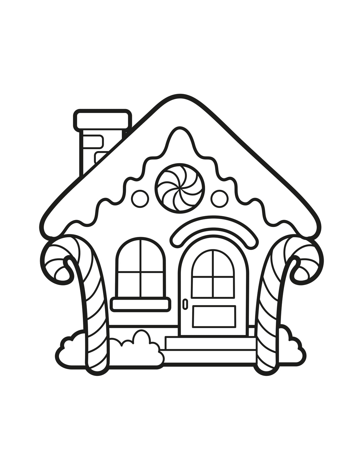 Gingerbread House Coloring Page