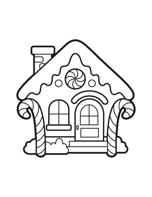 Gingerbread House Coloring Page