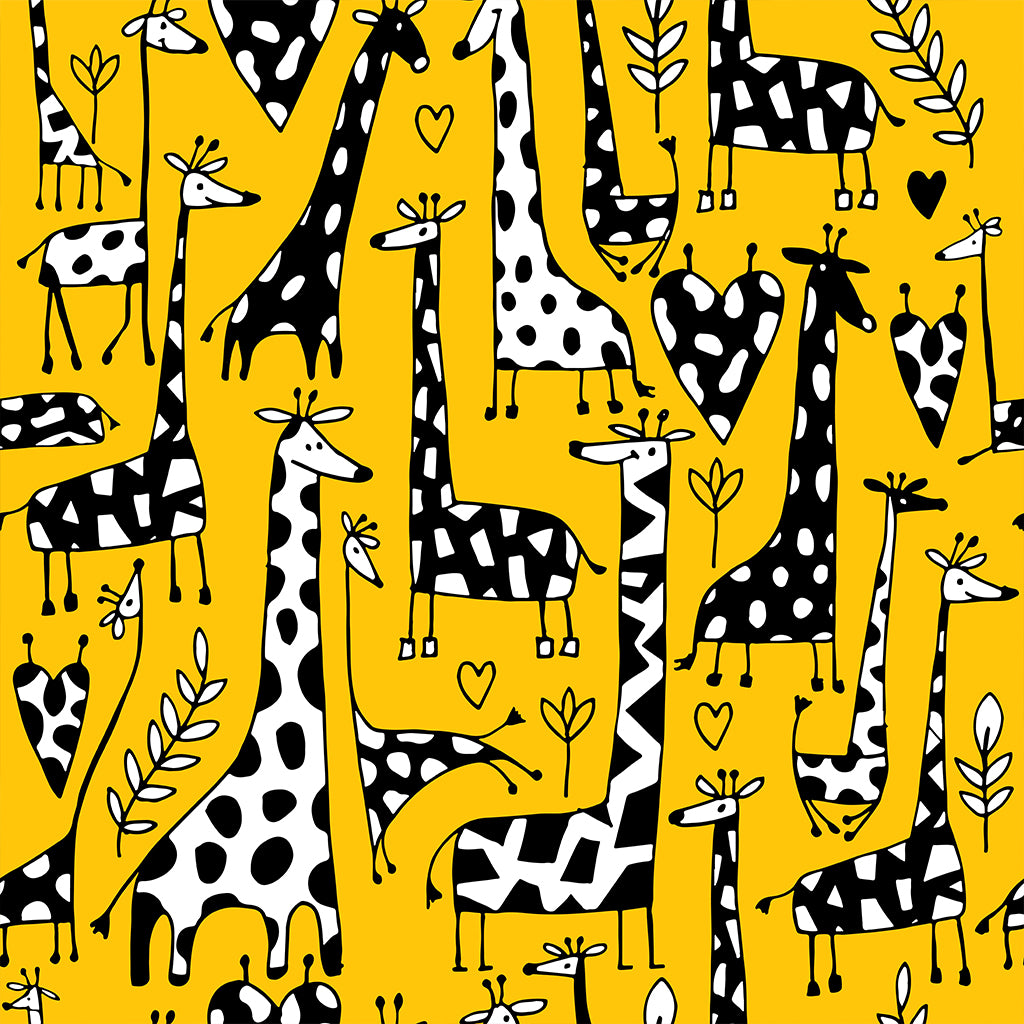 Giraffe print fabric sample