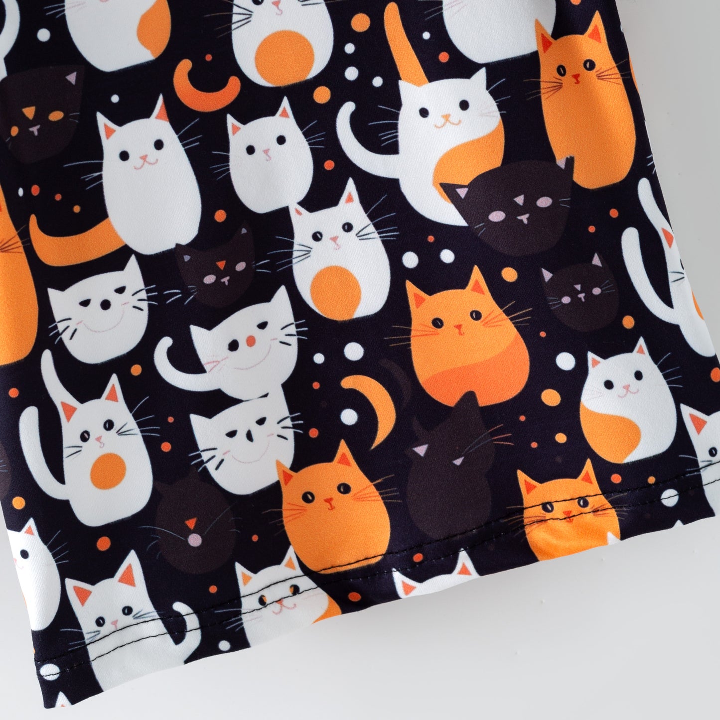 PRE-ORDER Double Flutter Top: Halloween Cats