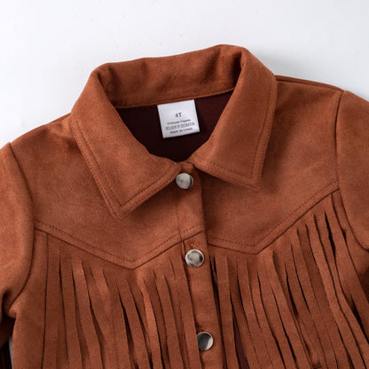 Brown fringed jacket