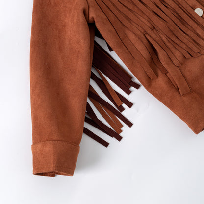 Brown fringed jacket