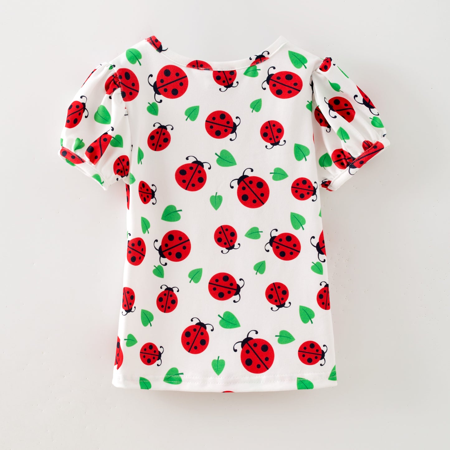 Ladybug Puffed Sleeve Shirt