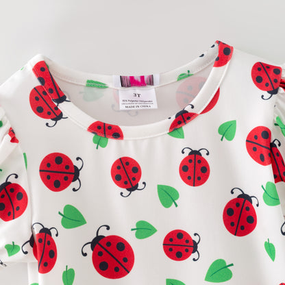 Ladybug Puffed Sleeve Shirt