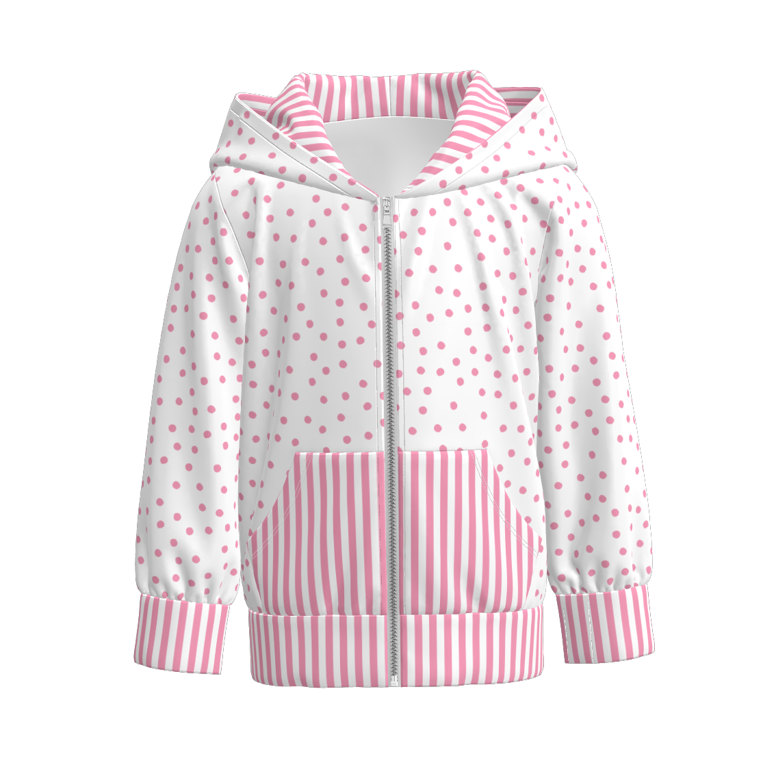 Pink & White Hoodie