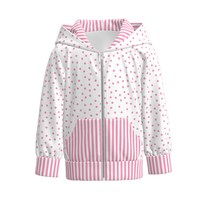 Pink & White Hoodie