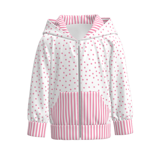 Pink & White Hoodie