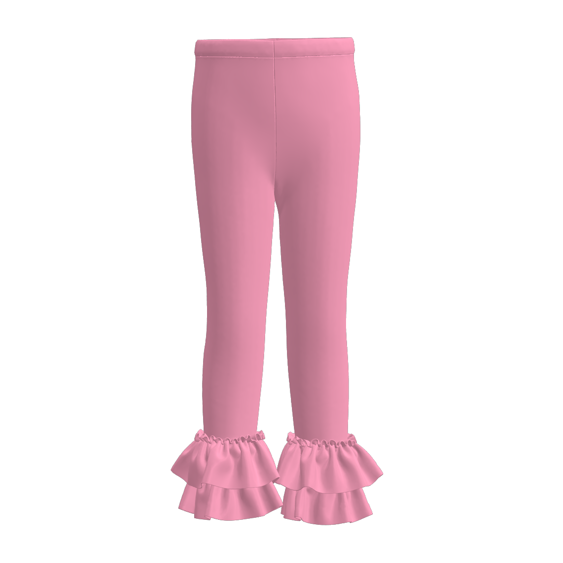 Pink Ruffle Leggings
