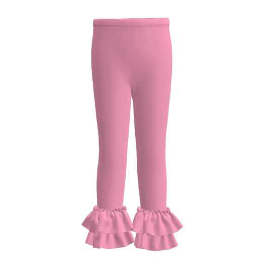 Pink Ruffle Leggings
