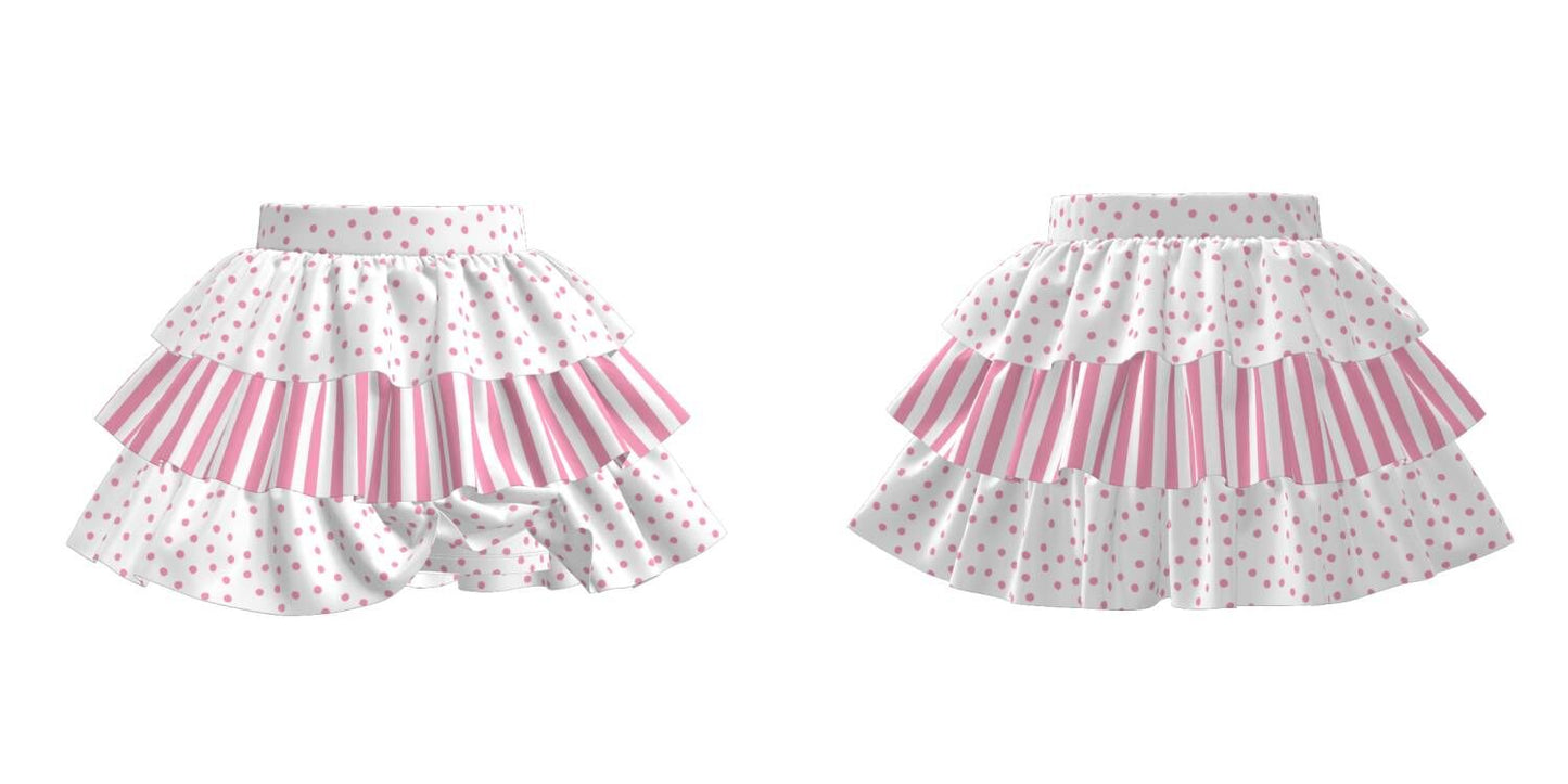 Pink & White Skort