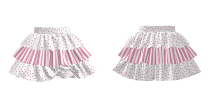 Pink & White Skort
