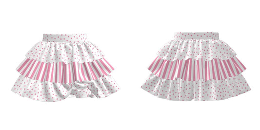 Pink & White Skort