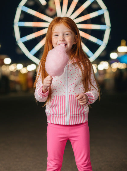 Pink Double-Ruffle Leggings