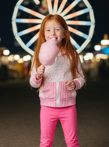 Pink Double-Ruffle Leggings