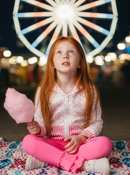 Pink Double-Ruffle Leggings