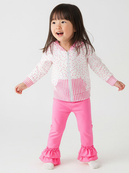 Pink Double-Ruffle Leggings