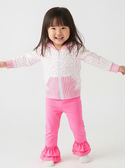 Pink Double-Ruffle Leggings