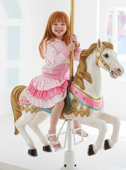 Skort: Pink & White Dots and Stripes