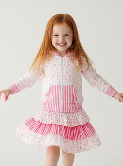 Skort: Pink & White Dots and Stripes