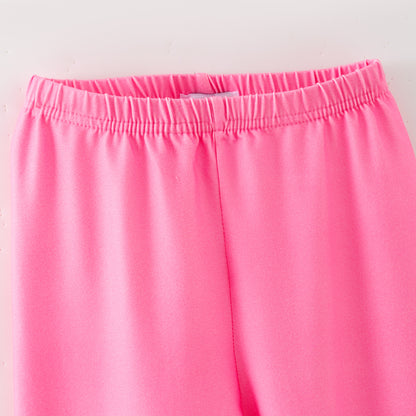 Pink Double-Ruffle Leggings