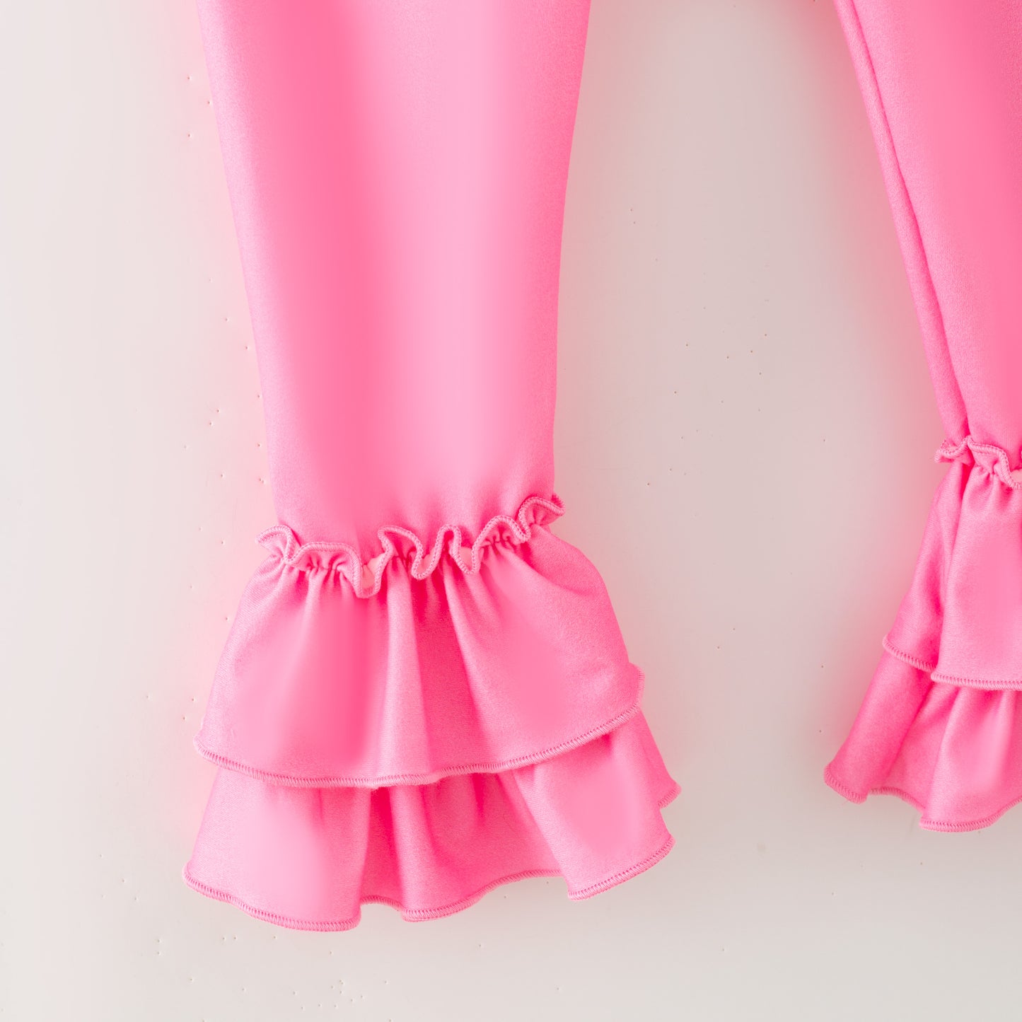 Pink Double-Ruffle Leggings