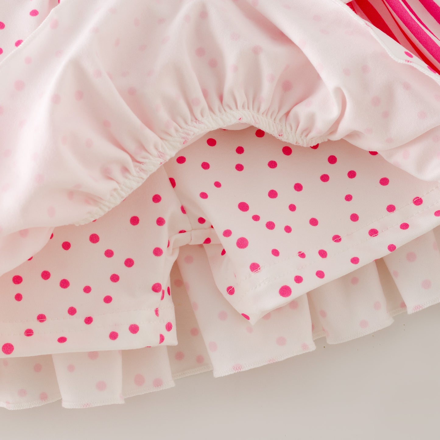 Skort: Pink & White Dots and Stripes