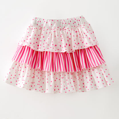 Skort: Pink & White Dots and Stripes