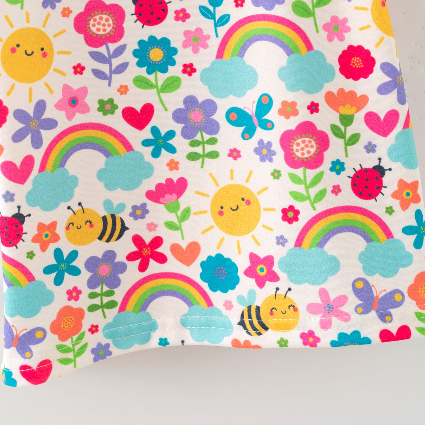 Puffed Sleeve Rainbow Garden Top
