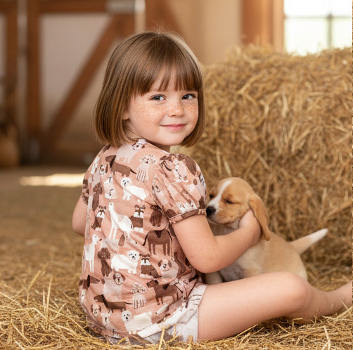 Ranch Dogs Puffed Sleeve Top