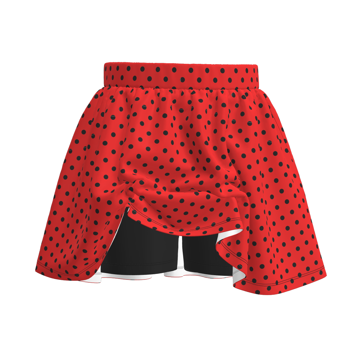 Red and Black Polka Dot Skort