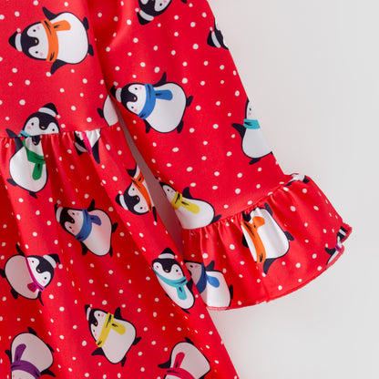 PRE-ORDER Red Penguin Dress