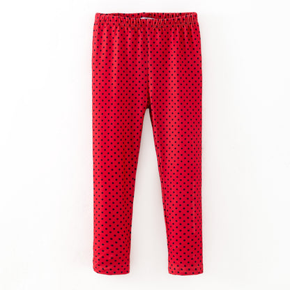 Leggings Red & Black Polka Dot