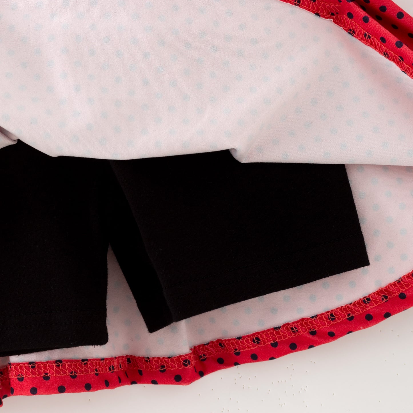 Skort Red and Black Polka Dot