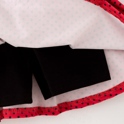 Skort Red and Black Polka Dot