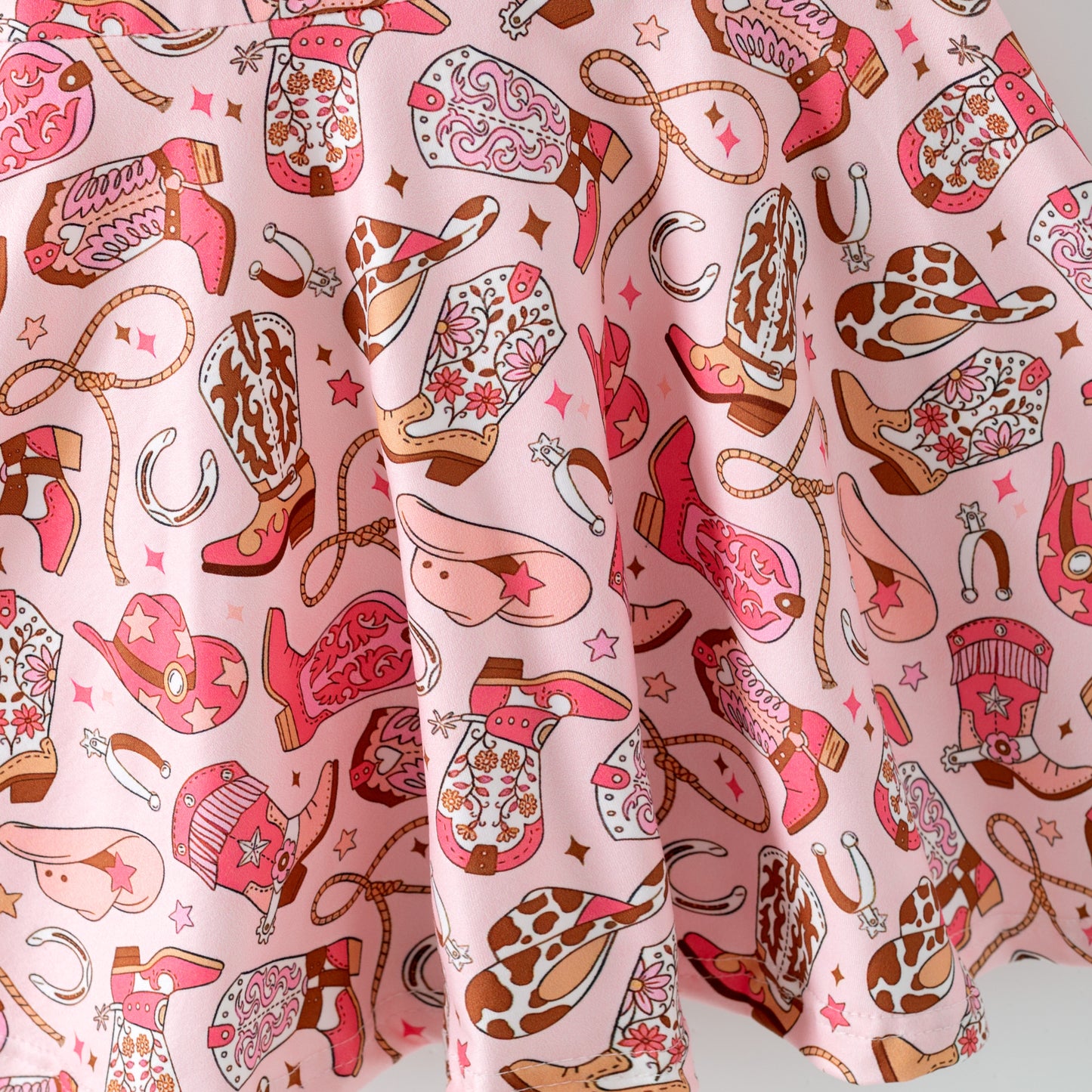 PRE-ORDER Pink Boots Twirl Dress 5-Pack