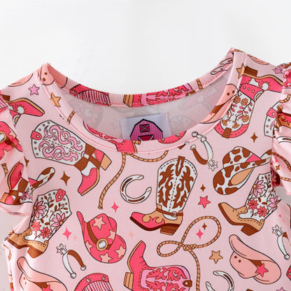 PRE-ORDER Pink Boots Twirl Dress 5-Pack